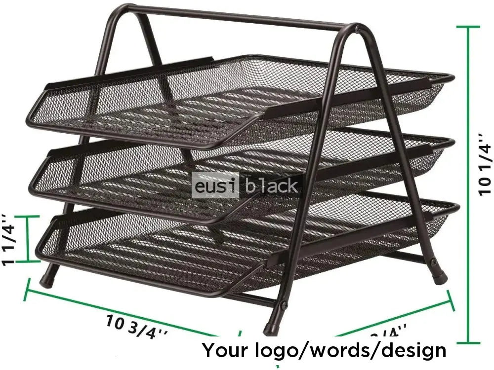 Mesh metallic office letter tray