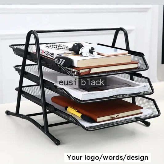 Mesh metallic office letter tray