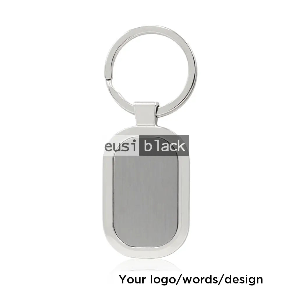 Metallic key chain - Rounded rectangle