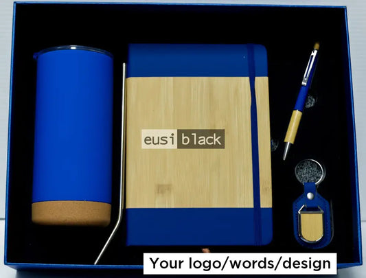 Mid two tone string notebook set - Blue
