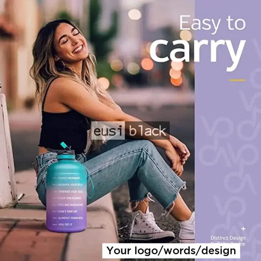 Multi-colored barrel water bottle 2.2L