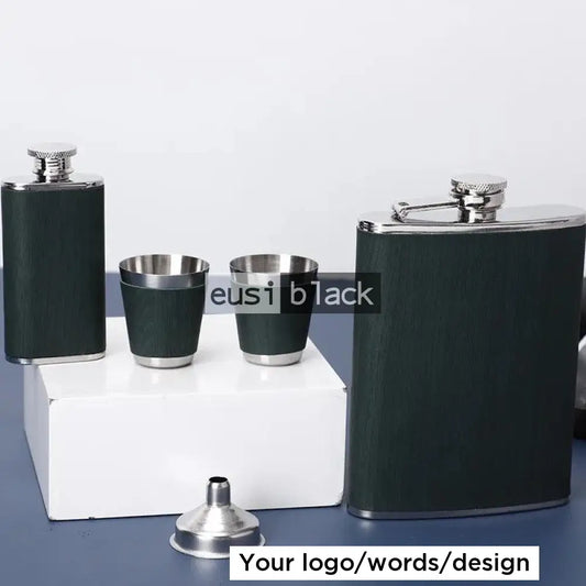 One point five hip flask set