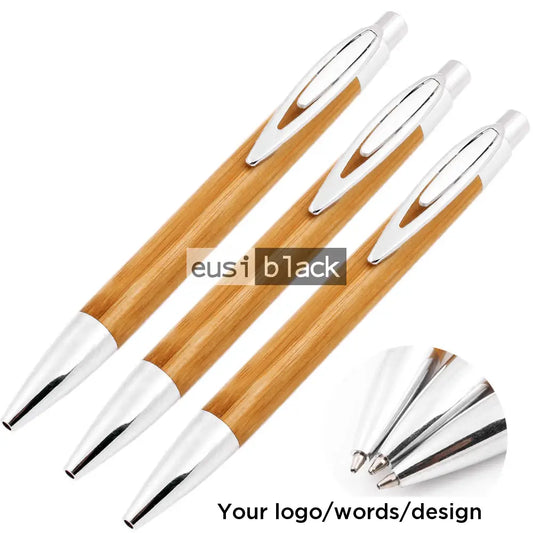 Oval-Clip Wooden Pen