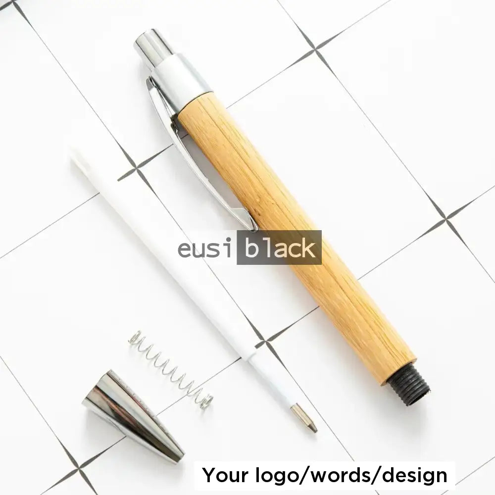 Oval-Clip Wooden Pen