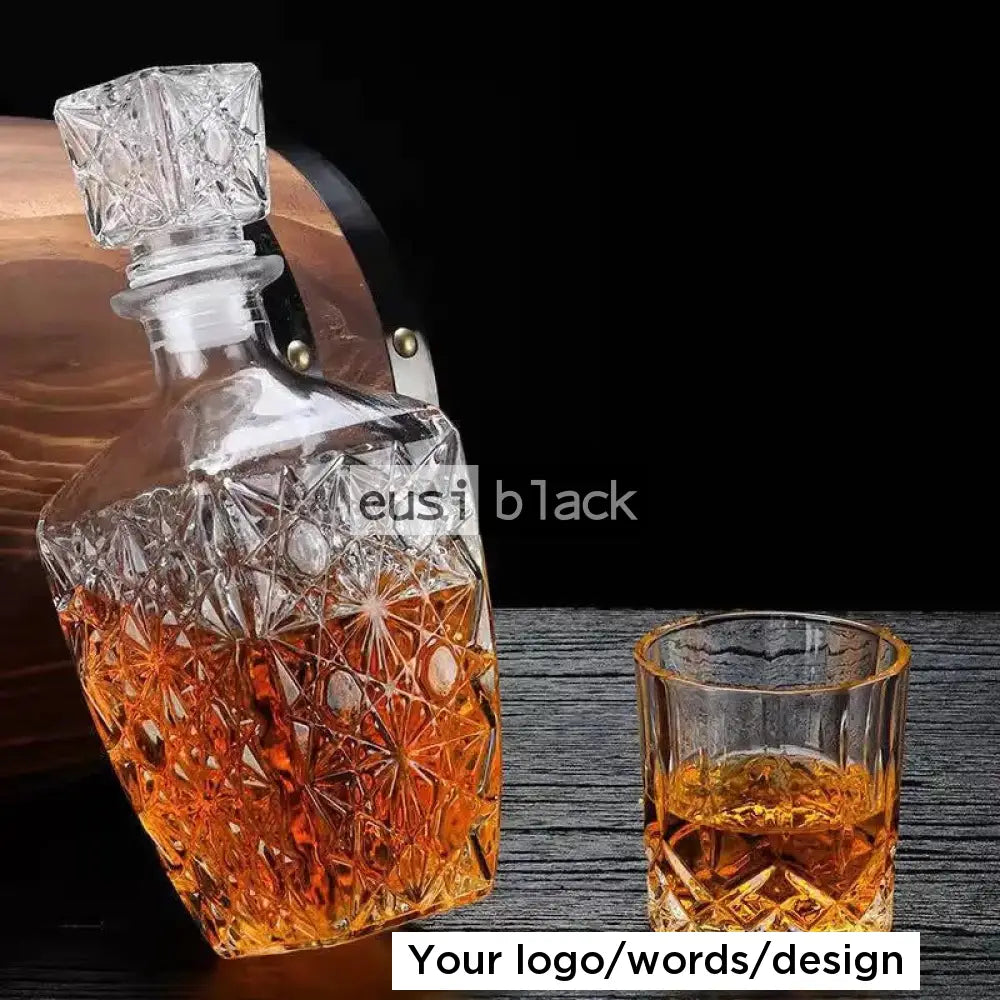 Patterned square decanter 500ml