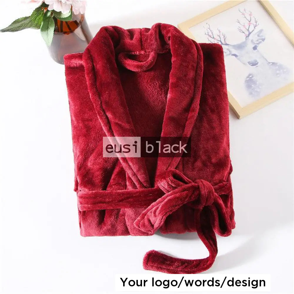 Personalized bathrobe for kids Red