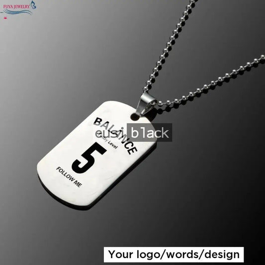 Personalized dog tag necklace