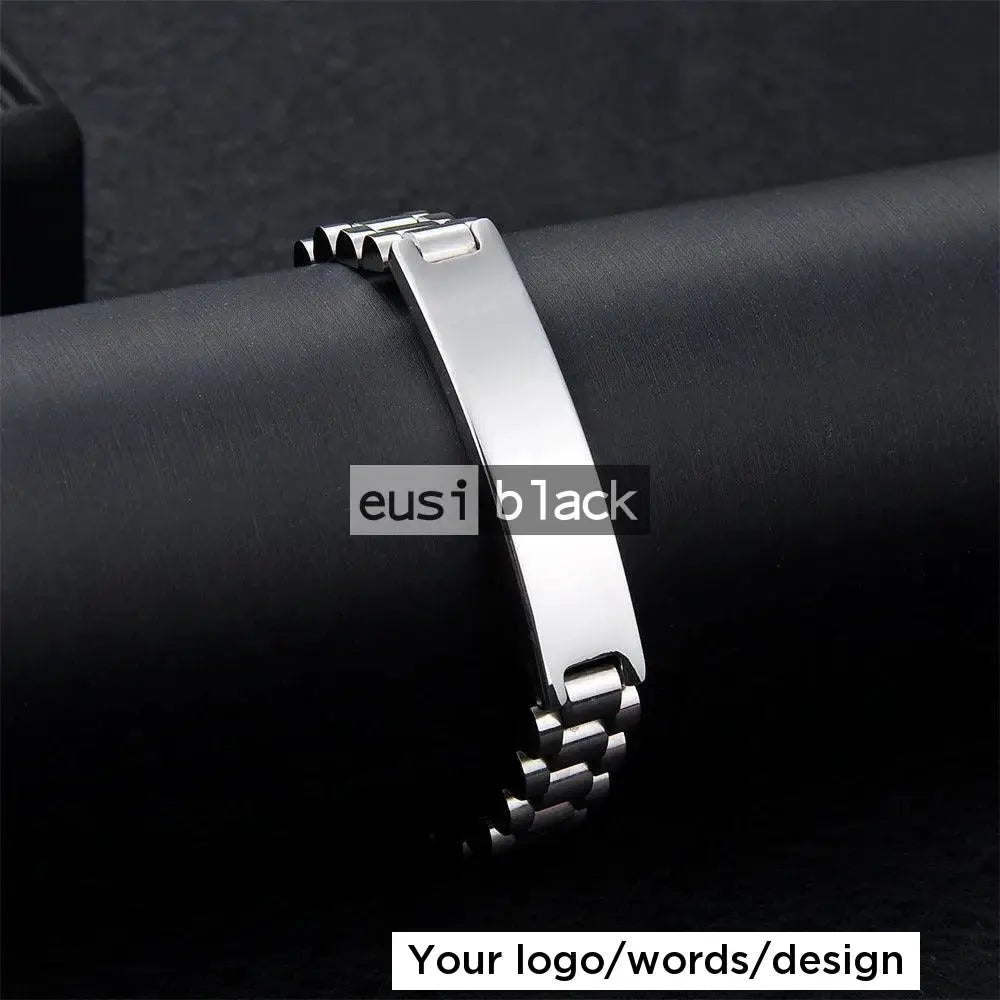 Personalized metallic bracelet Silver