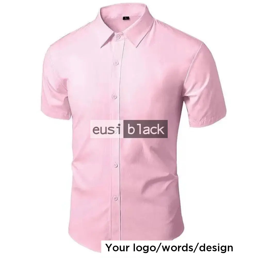 Personalized official short sleeved shirt Pink / S