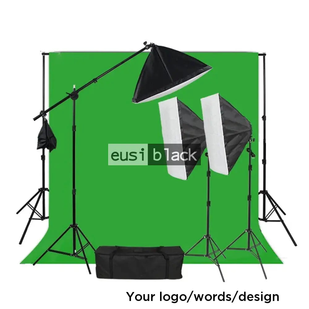 Photography studio banner Stand + backdrop + 2 shoot through’s + lights