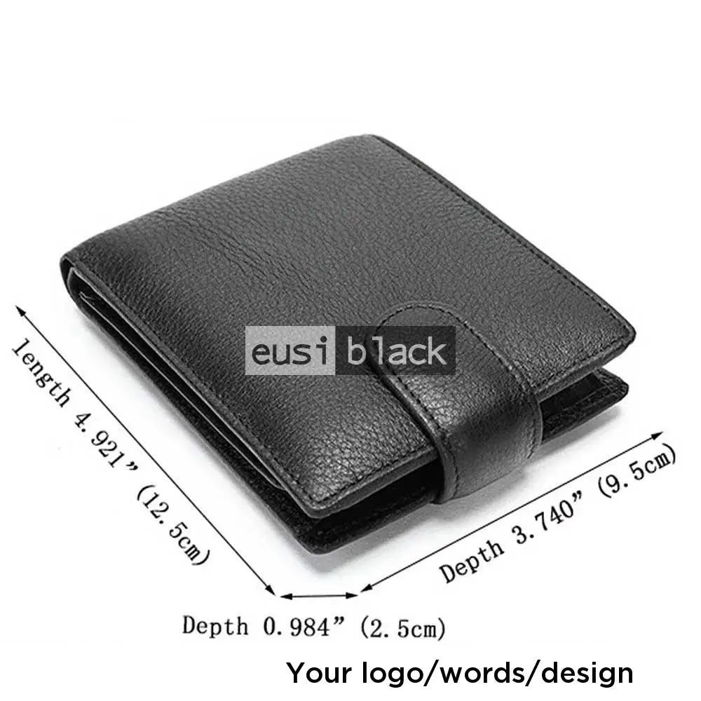 Pin lock leather wallet