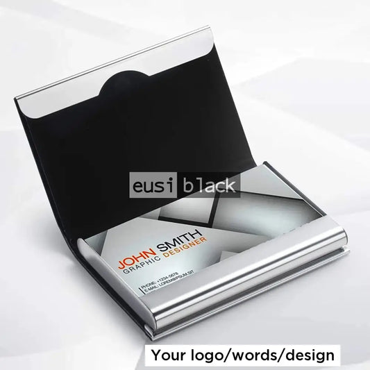 Plate edged business card holder