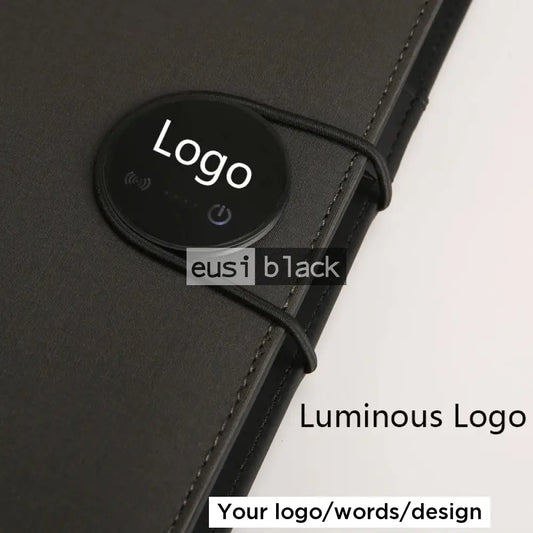 Round latched power bank notebook