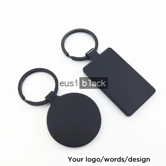 Rustic black key chain