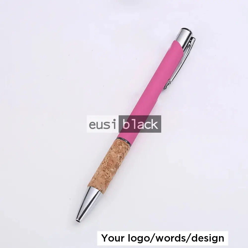 Rustic plastic click pen Pink