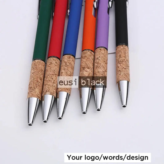 Rustic plastic click pen Red