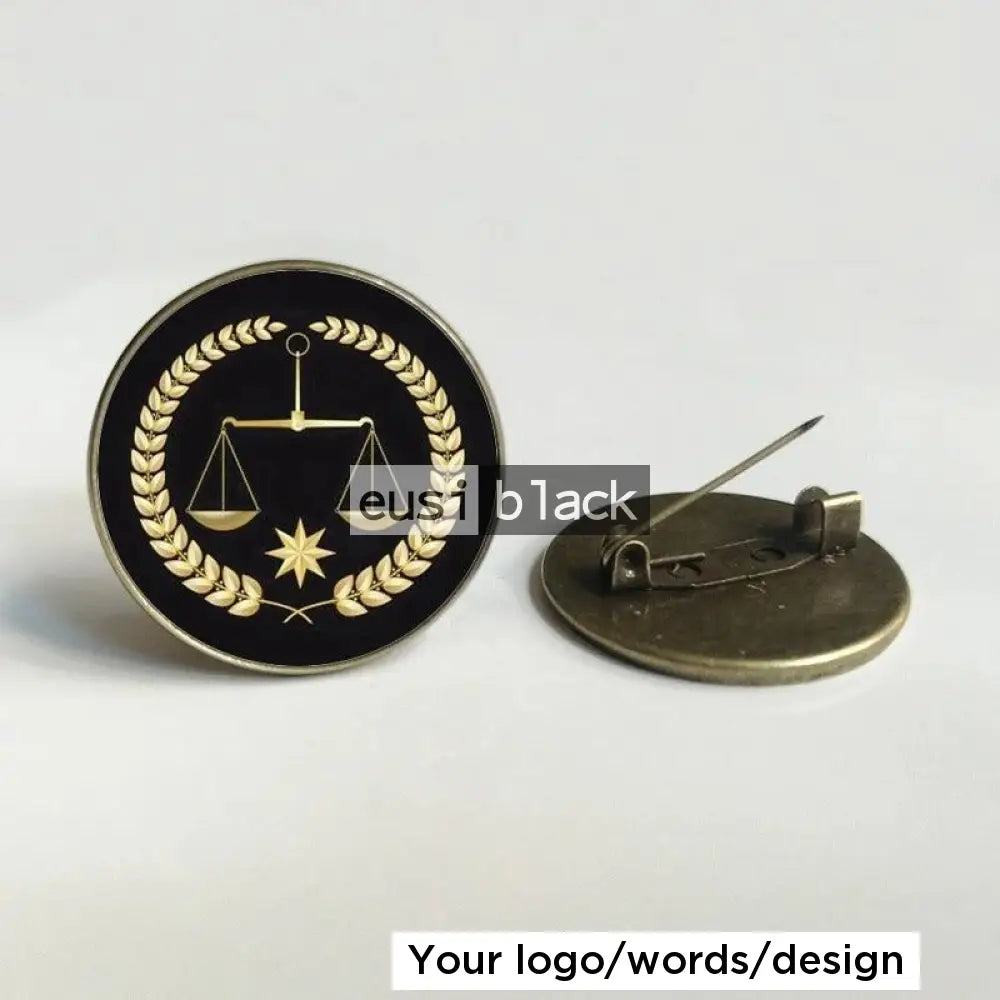 Scale Of Justice Brooch Bagdge