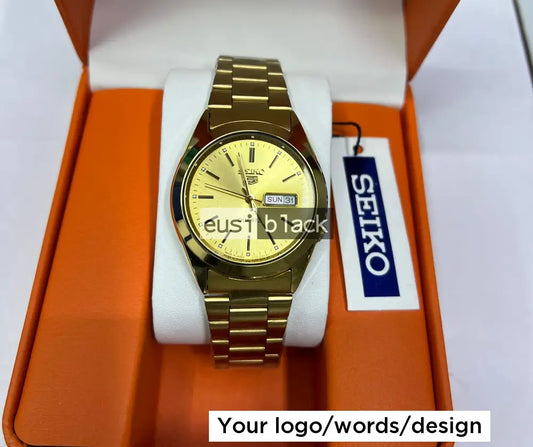 Seiko Quartz metallic watch Gold