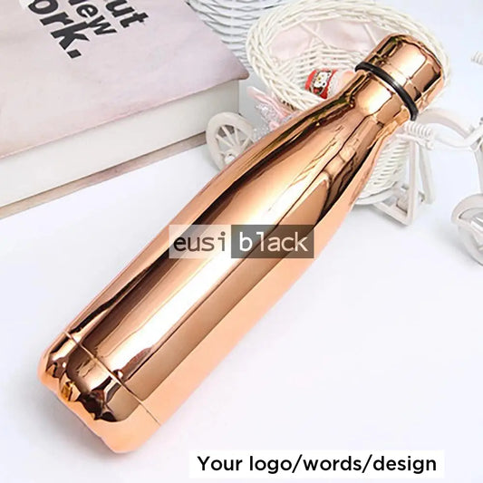 Shinny mirror thermal water bottle Rose gold