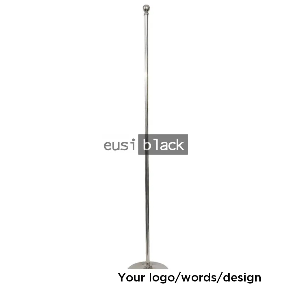 Single flag ceremonial metallic stand | 2M Silver