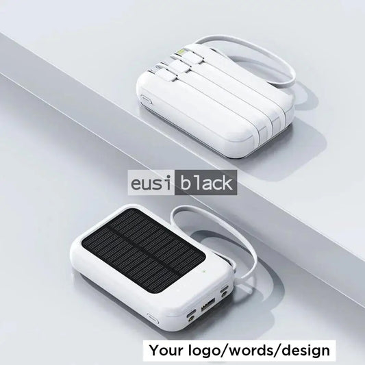 Solar Flip size power bank White