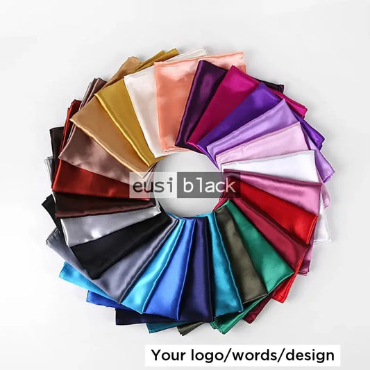 Solid square silk scarf