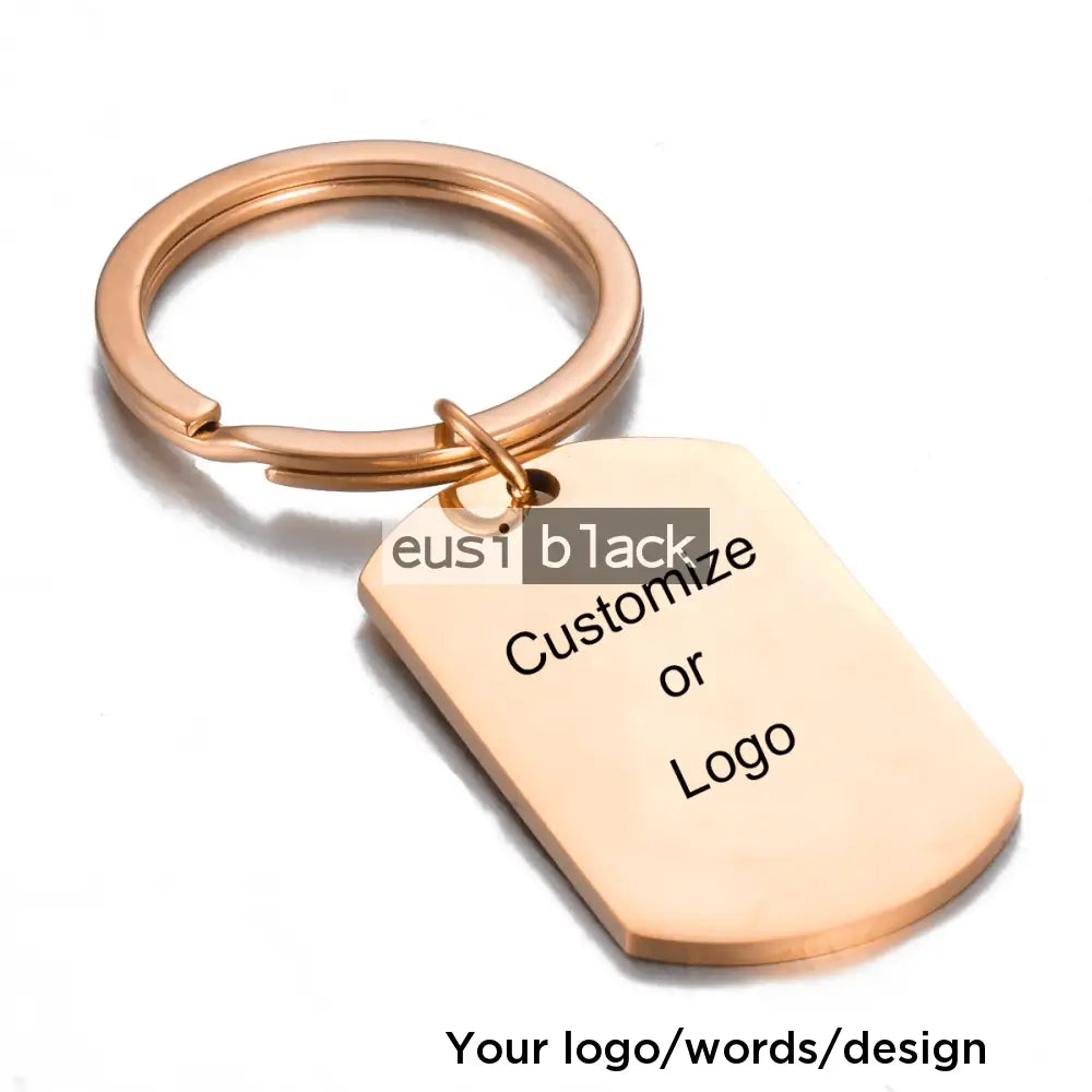 Stainless steel key chain Rose gold