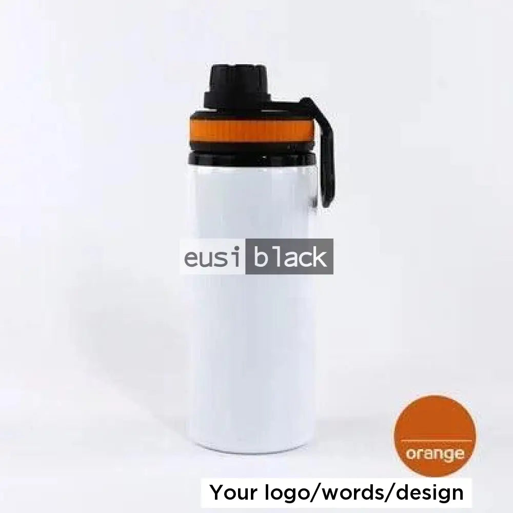 Striped aluminium water bottle | 750ml Orange