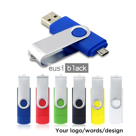 Swivel OTG flash disk | 8GB White