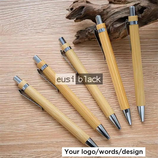 Tilted Clip Wooden Pen