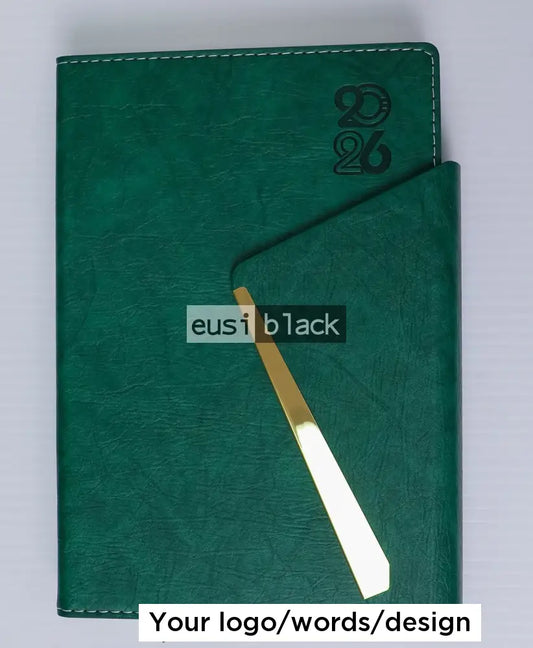 Tilted flap 2026 diary - Green / A5