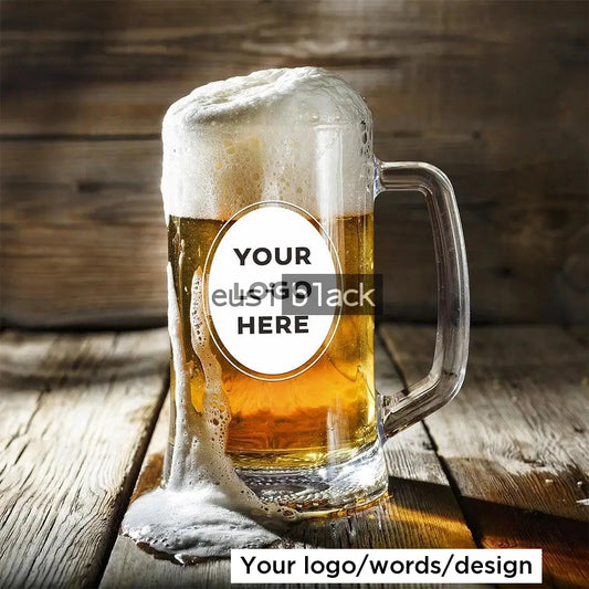 Transparent beer mug