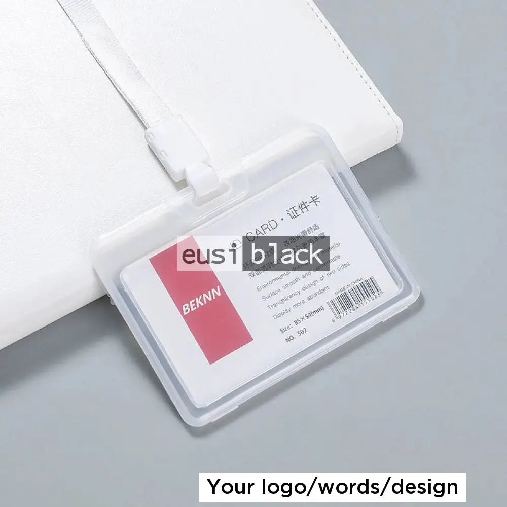Transparent staff ID name tag pocket - Landscape / Clear