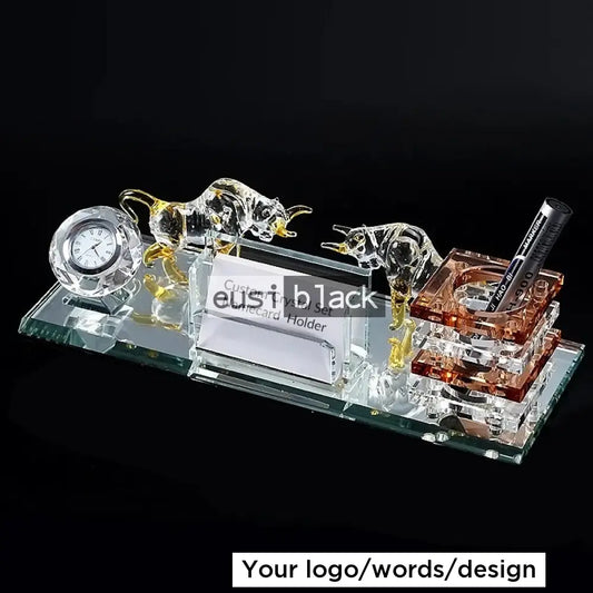 Two bulls desk organizer