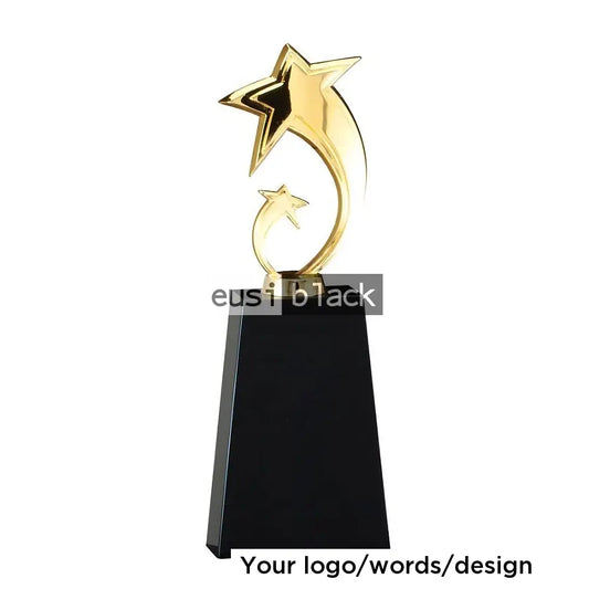 Two elongated stars trophy award - 32cm