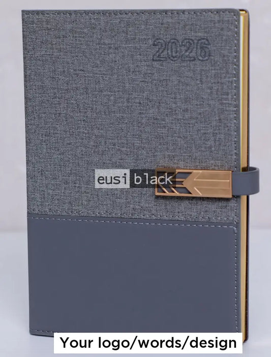Two shaded 2026 diary - Grey / A5