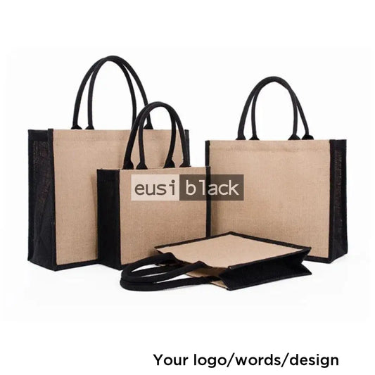 Two tone tote jute bag | A3