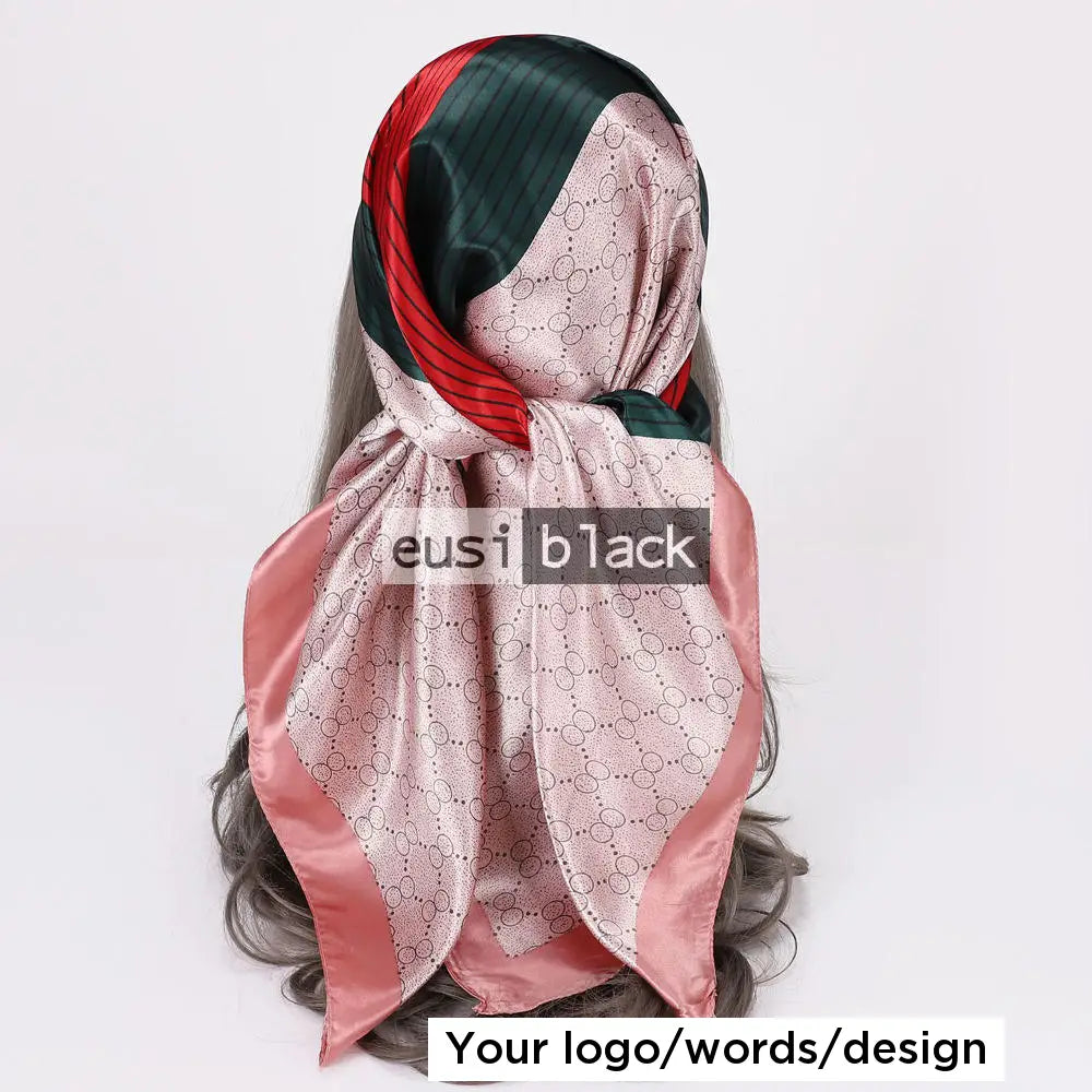 Vermelho verde silk scarf