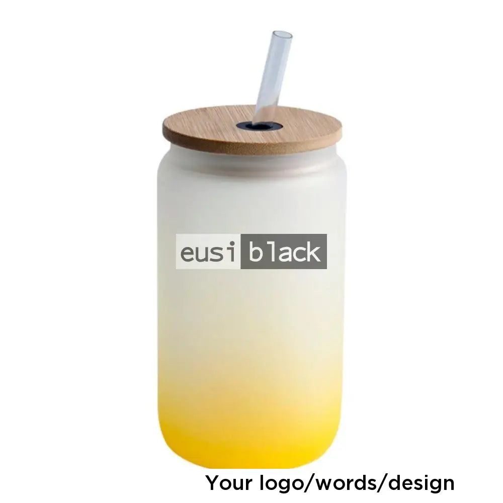 Wooden capped frost tumbler Yellow