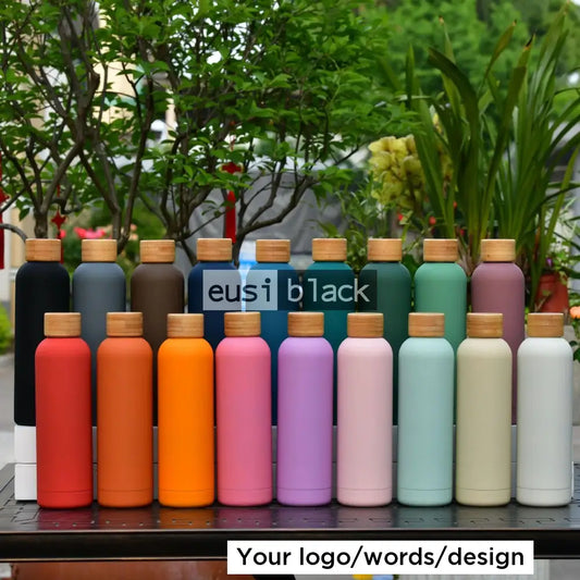 Wooden capped skin thermal bottle