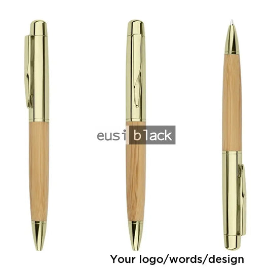 Wooden Metallic Executive Pen Gold
