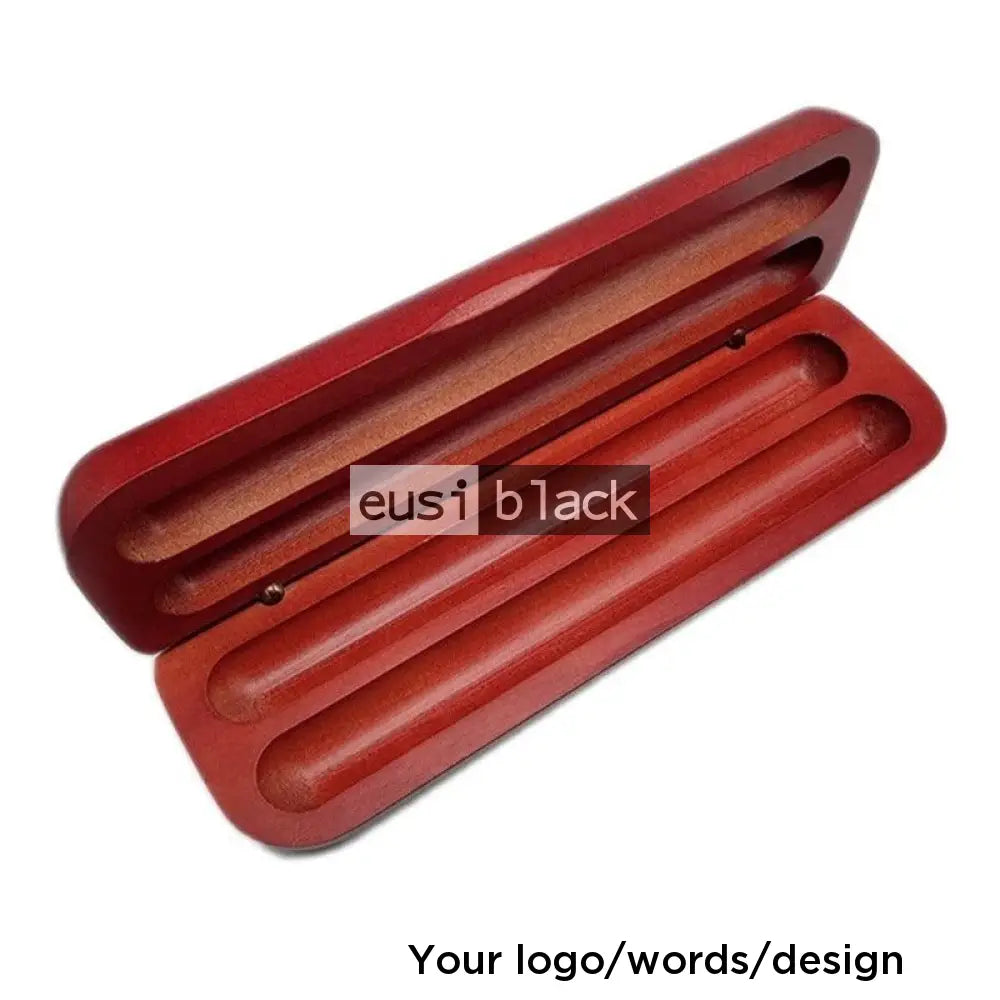 Wooden pen case Two / Red wood