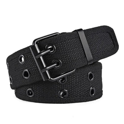 Double pin canvas belt