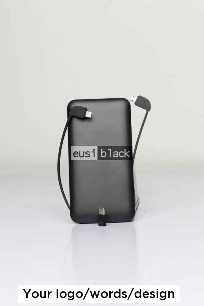 3 port power bank | 10,000mAH Black