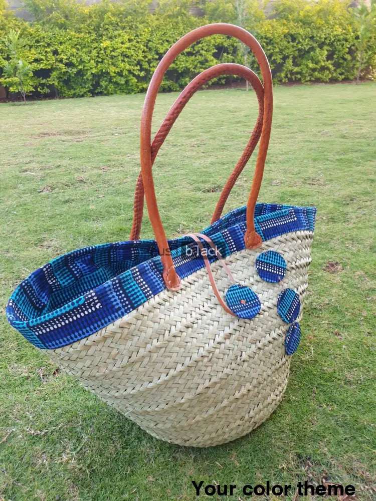 African Kikapu Basket Kente 1