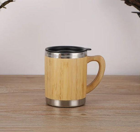 Wooden thermal travel mug