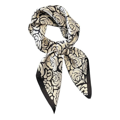 Camellia silk scarf