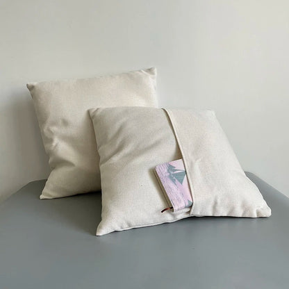 Pouched canvas throw pillow