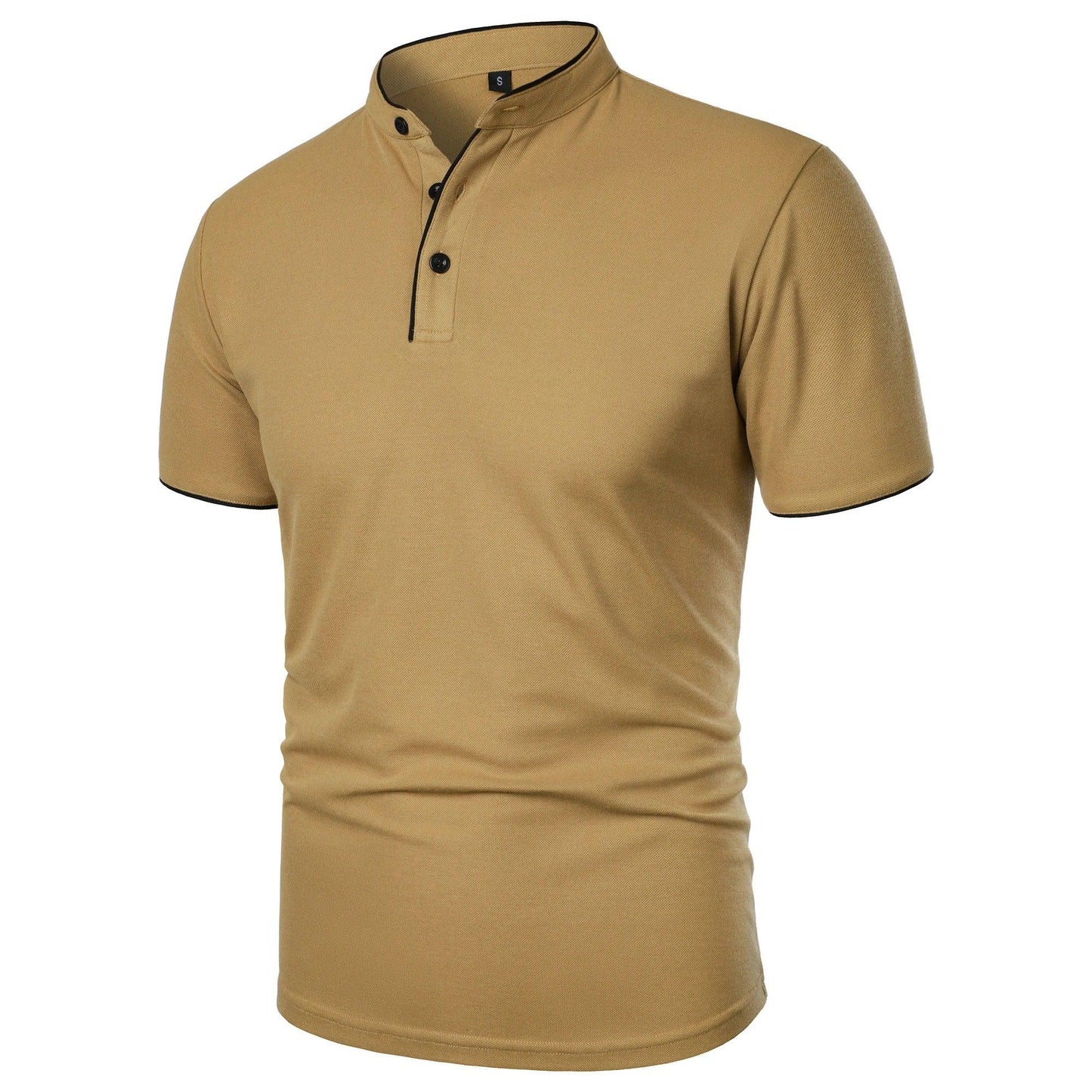 Chinese collar polo shirt