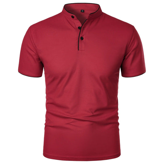 Chinese collar polo shirt